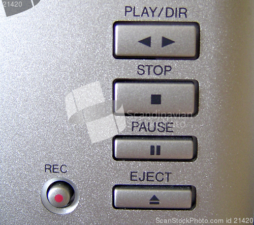 Image of Buttons on a Music System