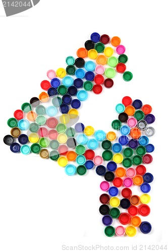 Image of 4 - number from the plastic caps