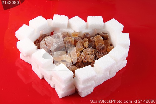 Image of valentine heart from the sugar
