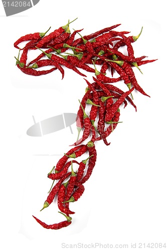 Image of 7 - number from red chili