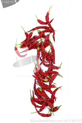 Image of 1 - number from red chili