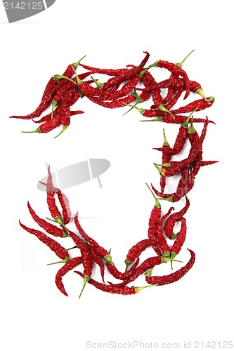 Image of j - alphabet sign from hot chili