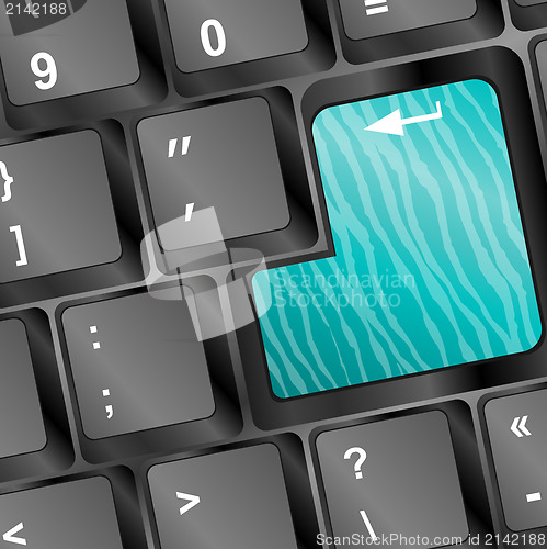 Image of Keyboard key with stroke enter button