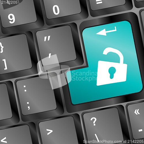 Image of Lock button on the keyboard