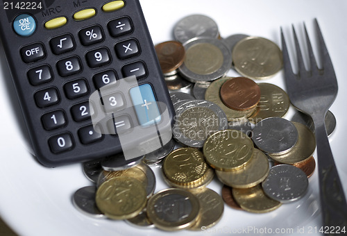 Image of Coins on a plate