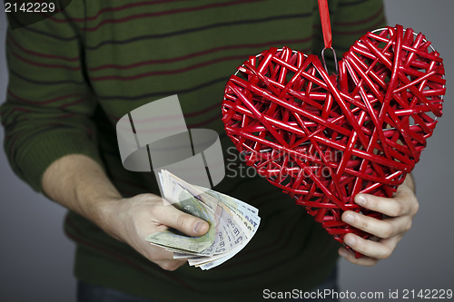 Image of Hand made red heart