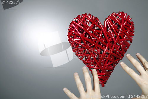 Image of Hand made red heart