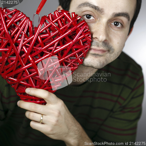 Image of Hand made red heart