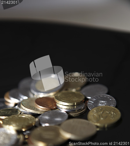 Image of Coins on black