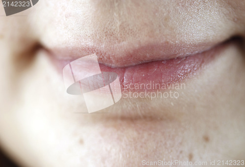 Image of Woman's close mouth