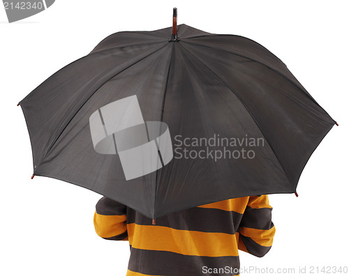 Image of Man with umbrella