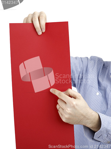Image of Hand holdong a paper.