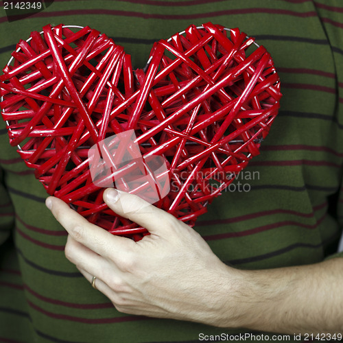 Image of Hand made red heart