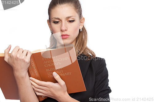 Image of girl with a book