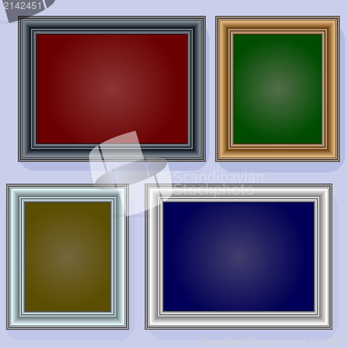 Image of Frames on the wall. Vector illustration.