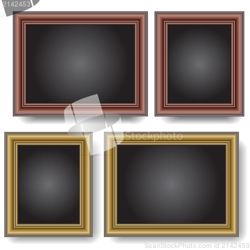 Image of Frames on the wall. Vector illustration.