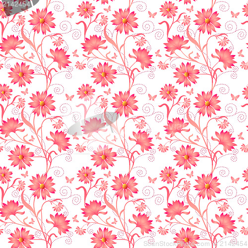 Image of Elegance Seamless color pattern on background, vector illustrati