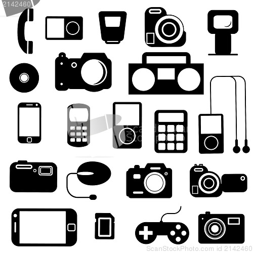 Image of Icon  with  electronic gadgets. Vector illustration.