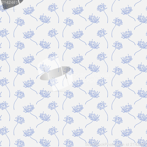 Image of Hand drawn floral wallpaper with set of different flowers.