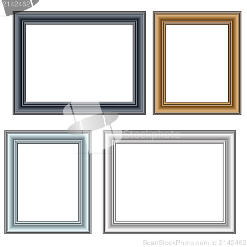 Image of Frames on the wall. Vector illustration.