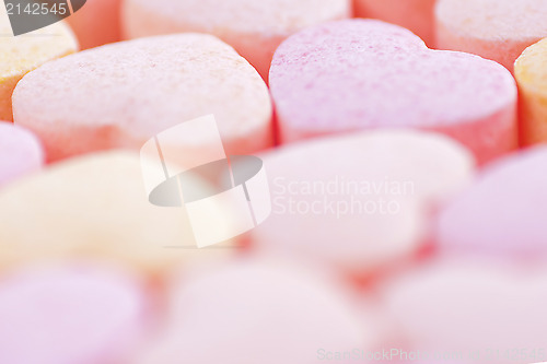 Image of Sweet hearts shaped Sugar Pills.