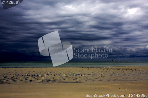 Image of  cloudy in indian ocean madagasca  sand