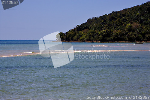 Image of  froth   lagoon and coastline