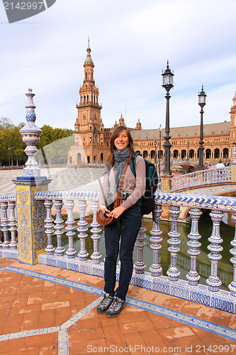 Image of Pretty tourist in Seville