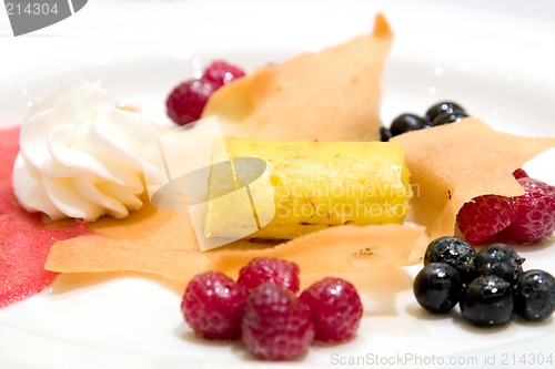 Image of Lemon Custard on a Tuile