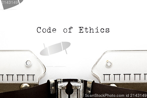 Image of Code of Ethics Typewriter