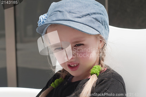 Image of Grimacing little girl