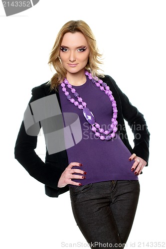 Image of Young woman in a jacket