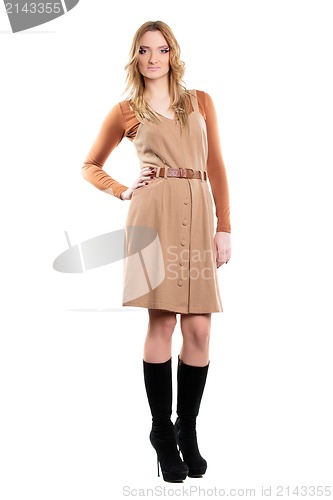 Image of Young woman in a dress