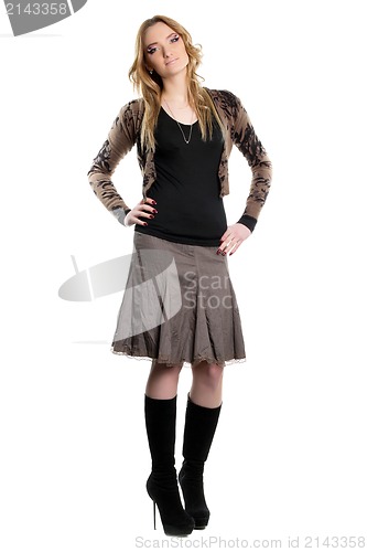 Image of woman in a skirt and jacket