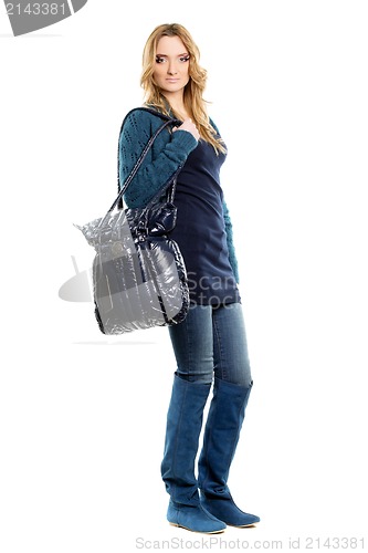 Image of Young woman in a jeans