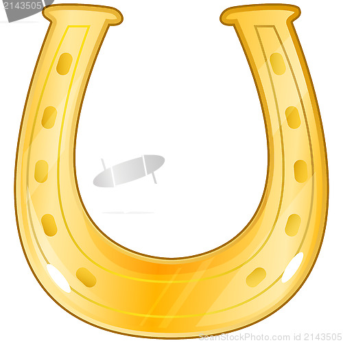 Image of Vector golden horseshoe