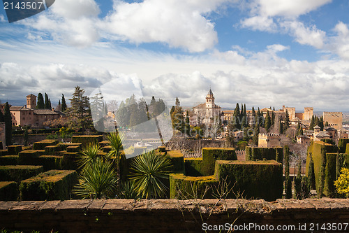 Image of Gardens in Granada in winter