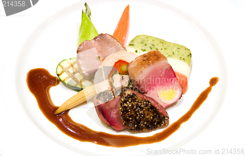 Image of Roasted Duck and Chicken Breast with Pheasant