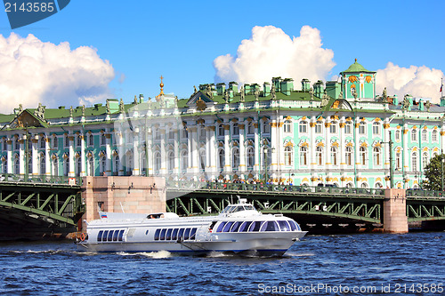 Image of meteor - hydrofoil boat in St. Petersburg