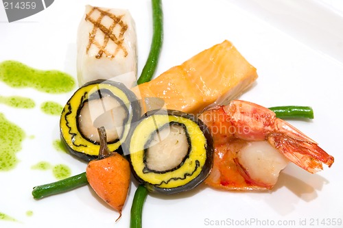 Image of Lobster covered with scallop mousse