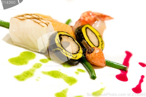 Image of Lobster covered with scallop mousse