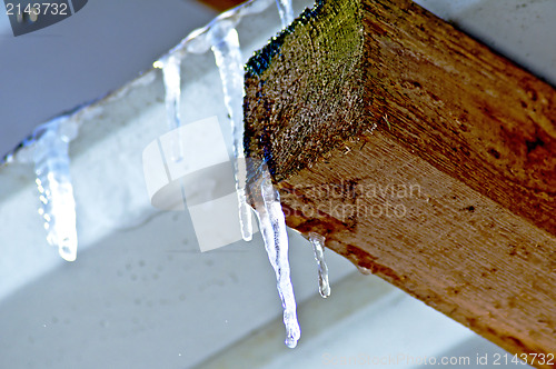 Image of icicles on a roof