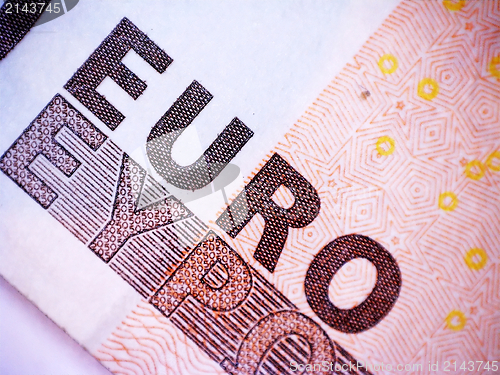 Image of Closeup of the Euro banknote