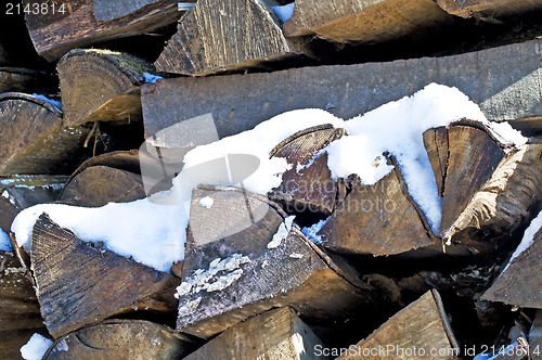 Image of fuel-wood in wintertime
