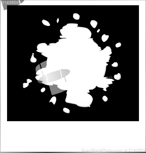 Image of Grunge white blots on photo frame