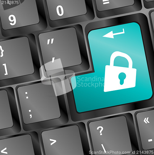 Image of padlock button on the keyboard