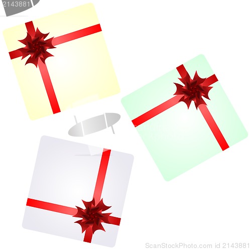 Image of set of gift box isolated