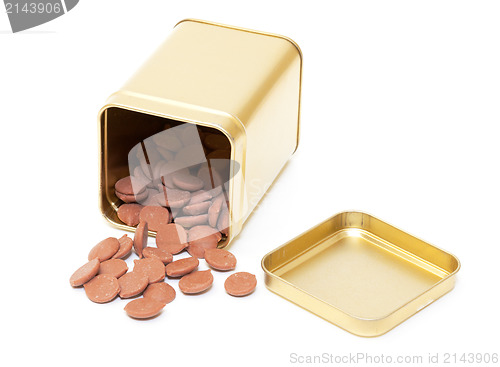 Image of Chocolate Candies in tin can