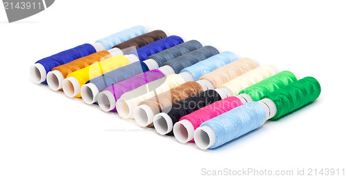 Image of Several Multicolor Spools of Thread