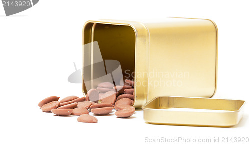 Image of Chocolate Candies in tin can